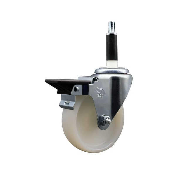 4'' Nylon Swivel 7/8'' Expanding Stem Caster with Brake